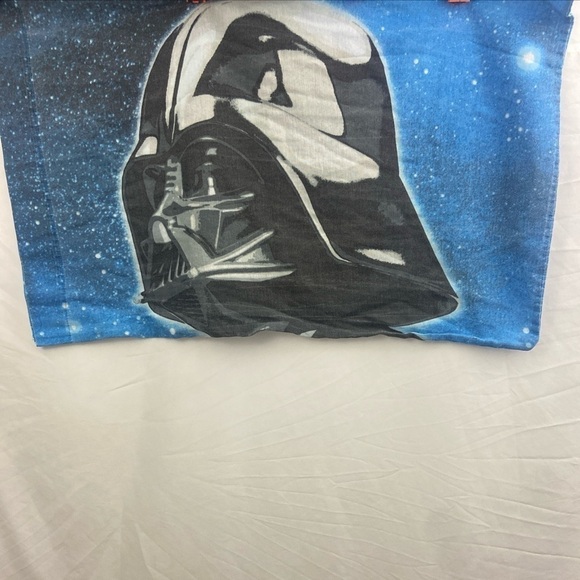 Star Wars 4 pc-Twin Flat Fitted Sheet Pillowcase Darth Vader Falcon Fighter - Picture 10 of 11